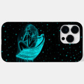 眠る天使の黒と緑のデザイン Case-Mate iPhoneケース (裏面 (横))
