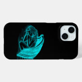 眠る天使の黒と緑のデザイン Case-Mate iPhoneケース (裏面 (横))