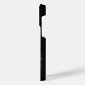 眠る天使の黒と緑のデザイン iPhoneケース (左側面)