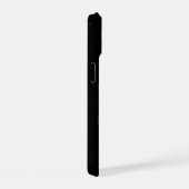 眠る天使の黒と緑のデザイン iPhone 15ケース (右側面)