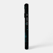 眠る天使の黒と緑のデザイン iPhone 16ケース (左側面)