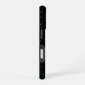 眠る天使の黒と緑のデザイン iPhone 16ケース (右側面)