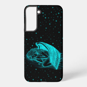 眠る天使の黒と緑のデザイン SAMSUNG GALAXY S22+ケース