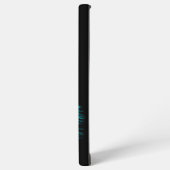 眠る天使の黒と緑のデザイン SAMSUNG GALAXYケース (左側面)