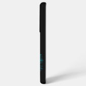 眠る天使の黒と緑のデザイン SAMSUNG GALAXYケース (裏面横)