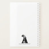 眠る天使、白黒デザイン プランナー手帳 (裏面)