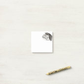 眠る天使、白黒デザイン ポストイット (デスク上)