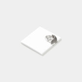 眠る天使、白黒デザイン ポストイット (アングル)