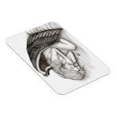 眠る天使、白黒デザイン マグネット (右側)