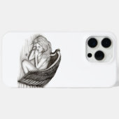 眠る天使、白黒デザイン Case-Mate iPhoneケース (裏面 (横))