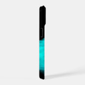 眠る天使、黒と緑のデザイン iPhone 15ケース (右側面)