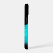 眠る天使、黒と緑のデザイン iPhone 15ケース (右側面)