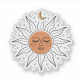 眠る太陽と月のビニール シール (正面)