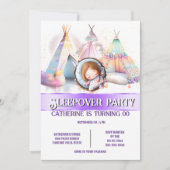 眠る女の子の眠る眠る眠り眠りteepee 招待状 (正面)