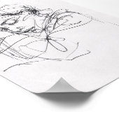 眠る女エレガント性ポートレート – プレミアム ポスター (角)