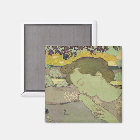 眠る女， 1892 マグネット (正面/裏面)