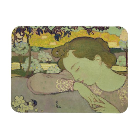 眠る女， 1892 マグネット (横)