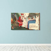 眠る子どもたちのサンタ観察 キャンバスプリント (インサイチュ (ウッドフロア))