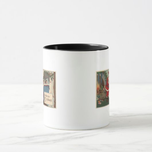 眠る子どもたちのサンタ観察 マグカップ (中央)