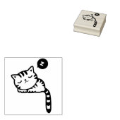 眠る子猫のスタンプ ラバースタンプ (押印)