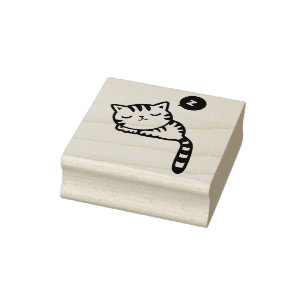 眠る子猫のスタンプ ラバースタンプ