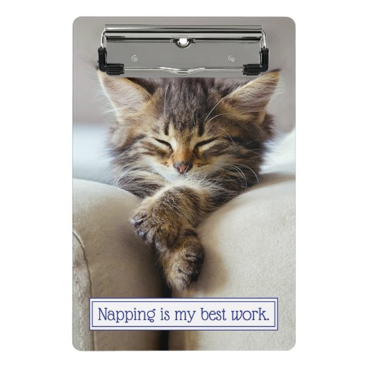 眠る子猫 ミニクリップボード (正面)