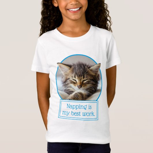 眠る子猫 Tシャツ (正面)