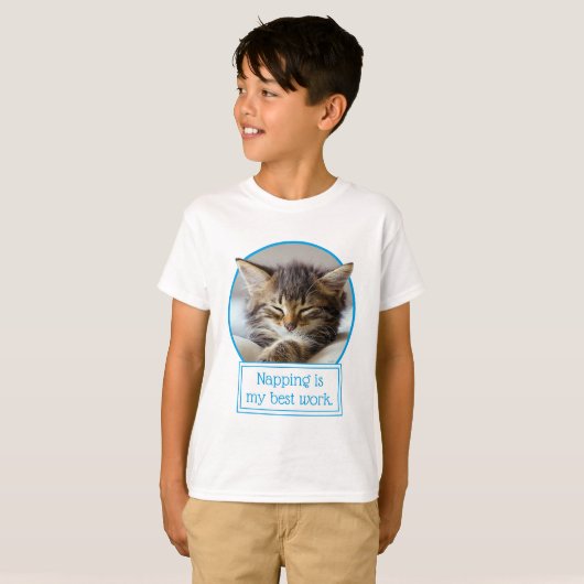 眠る子猫 Tシャツ (正面フル)