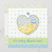 眠る子羊と月の赤ちゃんシャワーann. 招待状 (正面/裏面)