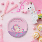 眠る小さな一角獣、ベビーシャワー用品 ペーパープレート (パーティー)