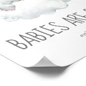 眠る小さな象の女の子のベビーは甘い ポスター (角)