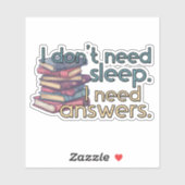「眠る必要はない。答えが必要だ」 読み取り シール (シート)