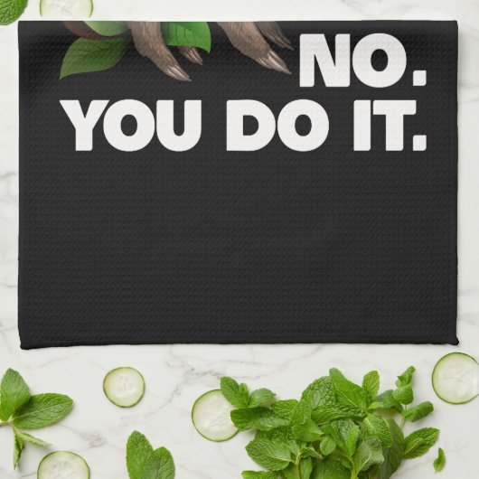 眠る怠け者の怠け者の好き者ユーモアのある キッチンタオル (折り畳み)