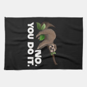 眠る怠け者の怠け者の好き者ユーモアのある キッチンタオル (横)