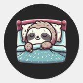 眠る怠け者 – 平和魅力的 ラウンドシール (正面)