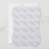 眠る新しい生まれベビースタースパークルの形 招待状 (裏面)