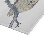 眠る日本のフクロウの夜のアートワーク カッティングボード (角)