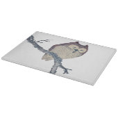 眠る日本のフクロウの夜のアートワーク カッティングボード (角)