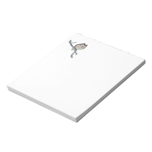 眠る日本のフクロウの夜のアートワーク ノートパッド (回転)