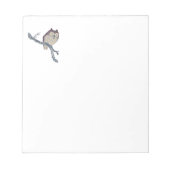 眠る日本のフクロウの夜のアートワーク ノートパッド (正面)