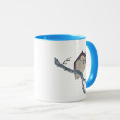 眠る日本のフクロウの夜のアートワーク マグカップ (正面右)