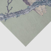 眠る日本のフクロウの夜のアートワーク 薄葉紙 (詳細)
