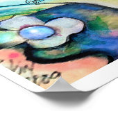 眠る母と子供のマーメイドARTポスター ポスター (角)