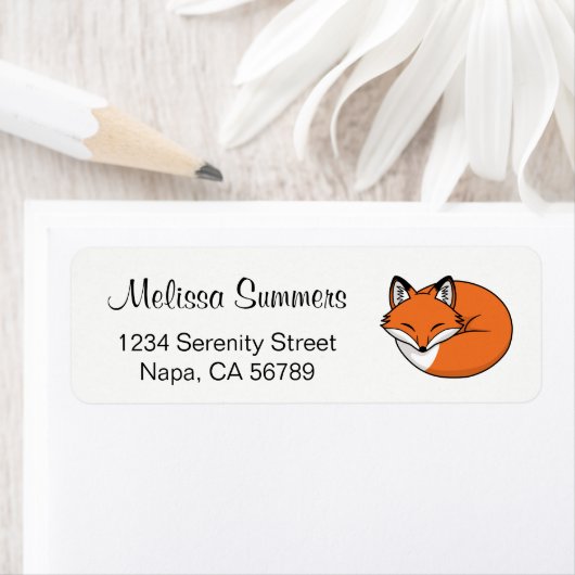 眠る漫画のキツネ ラベル (インサイチュ)