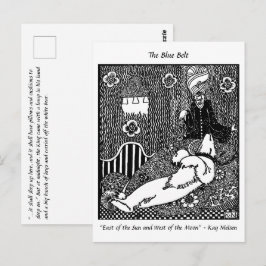 眠る熊とアラビア王ヴィンテージスケッチ ポストカード