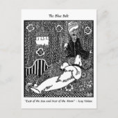 眠る熊とアラビア王ヴィンテージスケッチ ポストカード (正面)