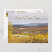 「眠る熊の砂丘」(ミシガン州)はがき ポストカード (正面/裏面)