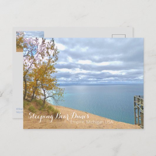 眠る熊の砂丘/ミシガン湖の眺め ポストカード (正面/裏面)