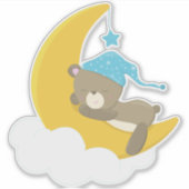 眠る熊、小さな熊、月の熊 シール (正面)