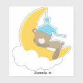 眠る熊、小さな熊、月の熊 シール (シート)